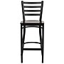 Flash Furniture HERCULES Series Traditional Metal Ladder Back Restaurant Barstool, Black/Walnut Wood (XUDG697BBARWAW)~#|#~ED785505-B137-4C9D-8D0E1A339F6A5010_sc7