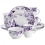 Elama Traditional Rose Stoneware Dinnerware Set, Purple, 16 Piece~#|#~ED790555-2543-4C2F-9A36F6A9A6D71D6B_sc7