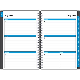 2023-2024 Blue Sky Collegiate 5" x 8" Academic Weekly & Monthly Planner, Gray (100139-A24)
