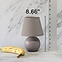 Simple Designs Compact Ceramic Globe 8.66" LED Table Lamp, Gray (LT2008-GRY-LB)~#|#~ED852C68-6502-49AD-BC599A04CB801926_sc7