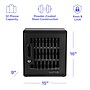 Luxor CellGuard Lockable 32-Unit Cell Phone Cabinet with Wall Mounting Kit, Black Powder Coated Steel (CHZZ002)~#|#~ED888CD1-C6AE-40AD-B09ECF4E484AE41F_sc7