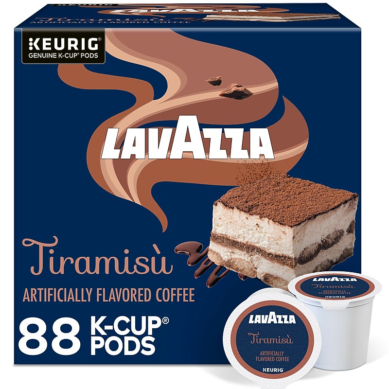 Lavazza Tiramisù Caffeinated Hot & Iced Coffee Keurig K-Cup Pods, Medium Roast, 88/Box (5000384724CT) image 1