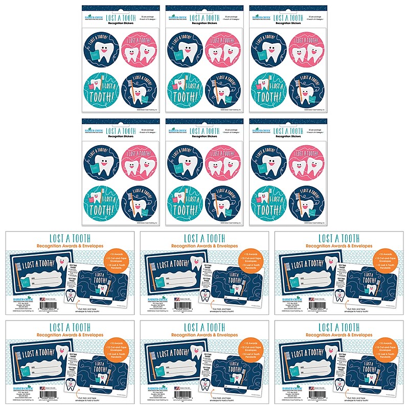 Barker Creek Lost a Tooth Classroom Set, Multicolored, 372/Set (4442) image 1
