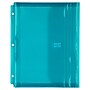 JAM Paper Plastic Binder Pocket, 3-Hole Punched, Teal Blue, 12/Pack (218VB1TE)~#|#~ED976BAD-4E79-41FA-8F7BA8405F712BD9_sc7