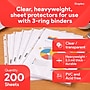 Staples Heavyweight Sheet Protector, 8.5" x 11", Clear, 200/Box (34846)~#|#~ED980225-2453-4A36-A99162230DD75955_sc7