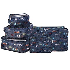 Life is Good 6-Piece Polyester Packing Cube Set, Multicolored