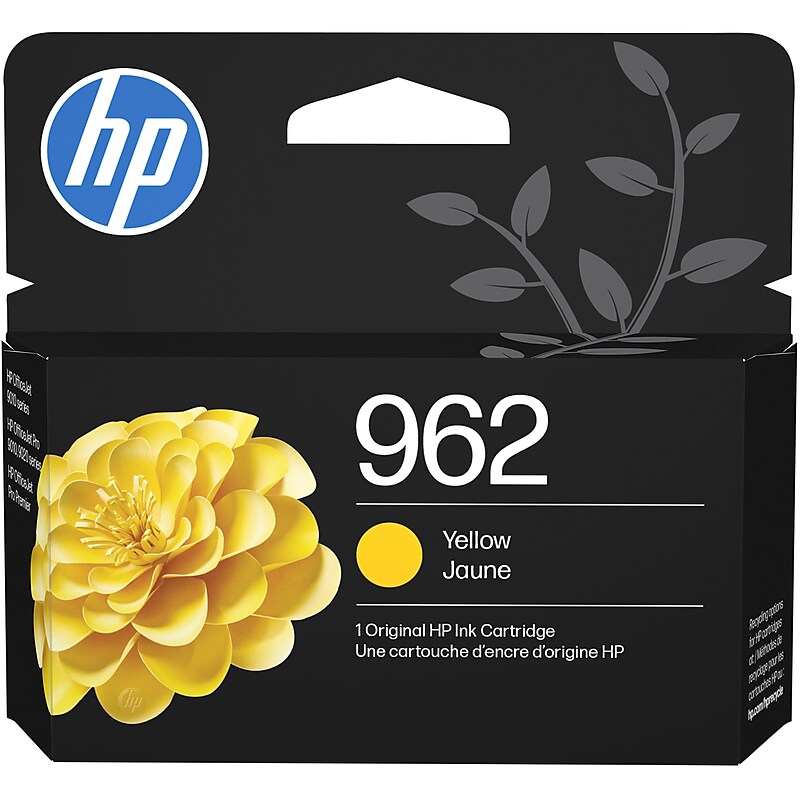 HP 962 Yellow Standard Yield Ink Cartridge, Prints Up to 700 Pages (3HZ98AN#140) image 1