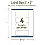 Avery Dissolvable Rectangle Multipurpose Labels, 2" x 5", Off-white, 100/Pack (94241)~#|#~EDA2007C-2E24-4643-87CAE558FB208AEC_sc7