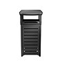 Suncast Commercial Metal Outdoor Trash Can with 2-Way Lid, 30 Gallon, Black (MTCSQ300)~#|#~EDA6739D-CA6F-40AD-B17473A242498FF8_sc7