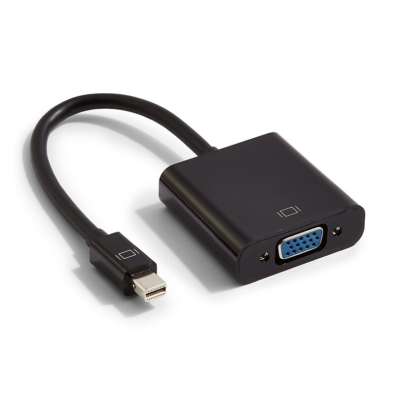 NXT Technologies™ 0.5' Mini DisplayPort/VGA Audio/Video Adapter, Black (NX29744) image 1