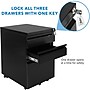 Mount-It! 3-Drawer Mobile File Cabinet, Letter & Legal Size, Lockable, 23.72"H x 14.7"W x 18.11"D, Black (MI-941B)~#|#~EDAD4D78-048B-44B4-AC4EA9C579C26BEB_sc7