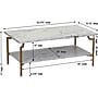 Household Essentials Crown 43.3"W x 23.6"D Laminate Coffee Table, White Marble/Gold (8237-1)~#|#~EDAD9022-68F8-424C-A9734FDC0F2FF903_sc7