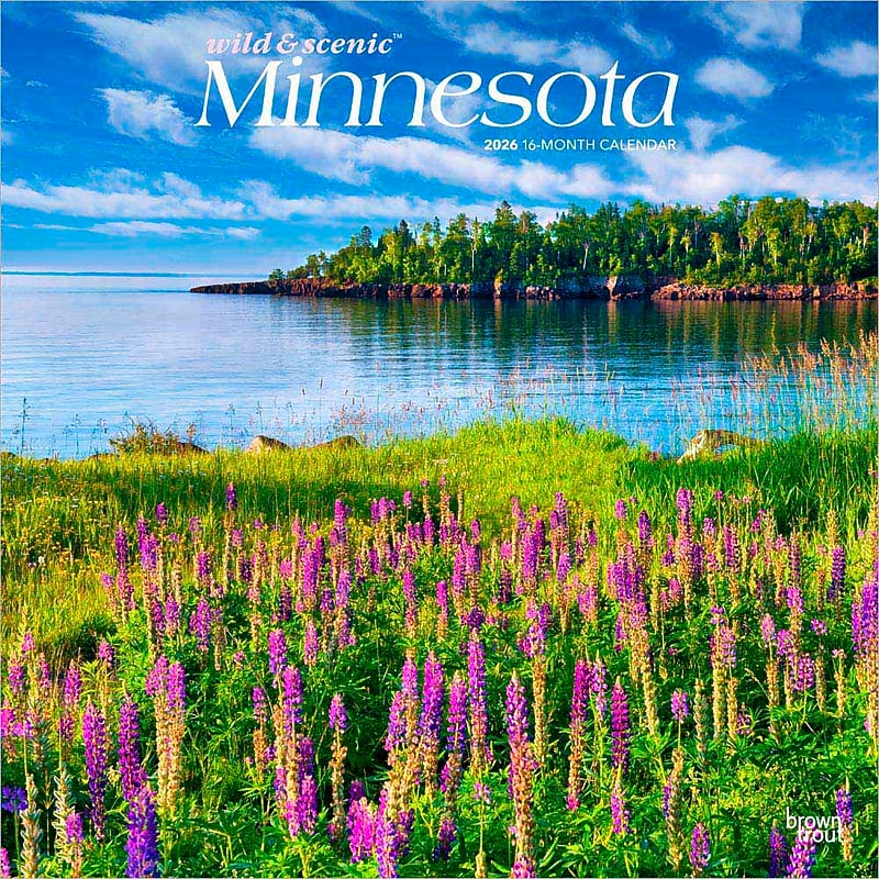 2026 BrownTrout Minnesota Wild & Scenic 12" x 12" Monthly Wall Calendar (9798330704606) image 1