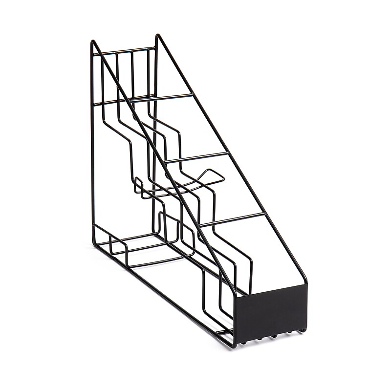 Mind Reader 13"H 3 Shelf Coffee Syrup Station Countertop Organizer, Black, Metal (IRSYR4-BLK) image 1