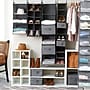 Household Essentials 3‑Shelf Hanging Closet Organizer with Hooks in Poly Linen and PEVA Shelving, Gray (HH7504-1)~#|#~EDB13F36-C2D6-43C5-81750DDAA3C7085A_sc7