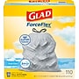 Glad ForceFlex 13 Gallons Drawstring Kitchen Trash Bags, Fresh Clean with Febreze Freshness, Gray, 110 Bags/Box (78554)~#|#~EDBB50D8-B601-4CF2-907AC798790A44BA_sc7