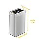 HLS Commercial Stainless Steel Trash Can with Open Lid, 18-Gallon, Silver (HLS18UOT)~#|#~EDBF27BE-7AEF-4B67-83AC527AECA9ECA8_sc7