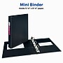 Avery Durable Mini 1" 3-Ring Non-View Binders for 5 1/2" x 8 1/2" paper, Round Ring, Black (AVE27257)~#|#~EDC16D55-DB6E-4FE6-93B56156075B7833_sc7