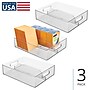 iDESIGN Medium Stackable Plastic Storage Bin, Clear, 3/Pack (29049M3)~#|#~EDC5349B-C903-4D78-A78E2DD540E867D1_sc7