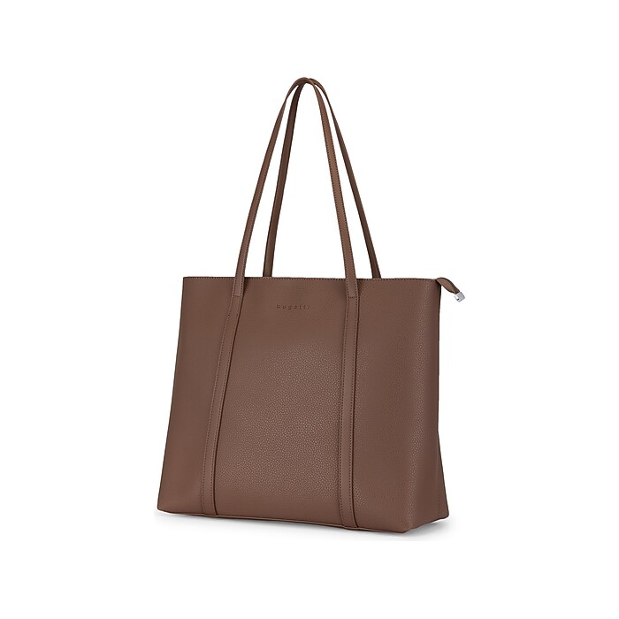Bugatti Vegan Leather Tote Bag, Brown (LBG5054BU-BROWN) | Staples