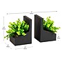 Mind Reader Contemporary Planter Bookends, 3.25"H, Black (PLANTEND2-BLK)~#|#~EDD1341A-8B35-43D4-8279F32C87DA16C6_sc7