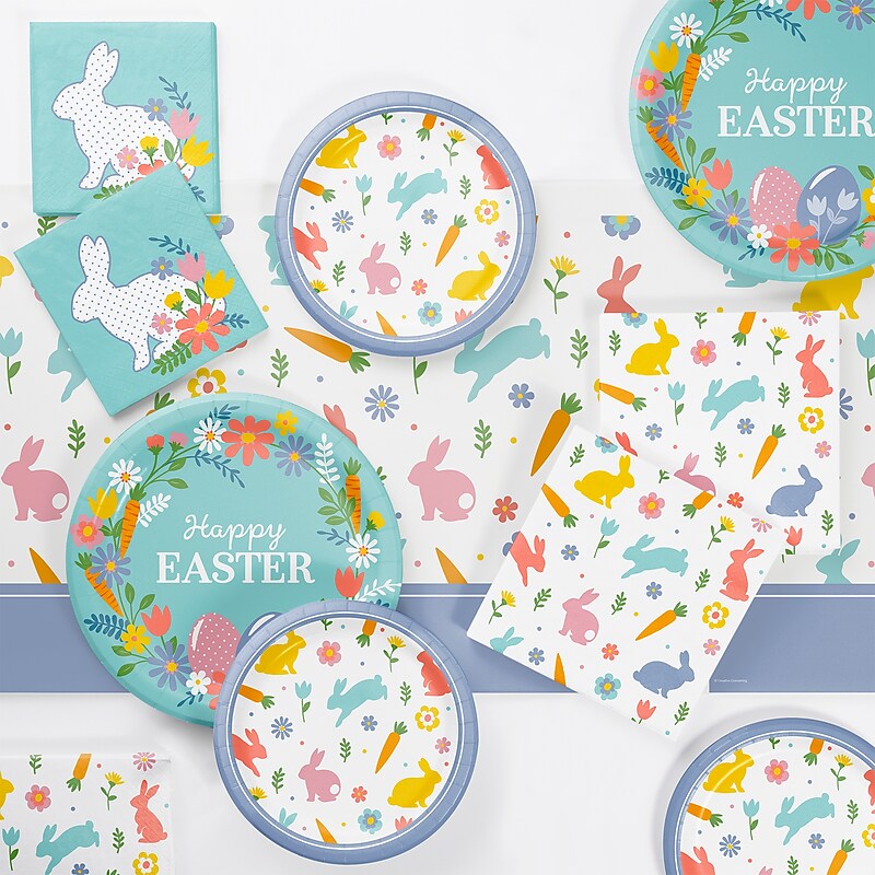 Say Hooray! Easter Frills Disposable Tableware Set, 49/Pack (DTC9647E2A) image 1