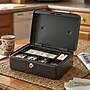 Excello Brands Steel Cash Box with Key Lock, 7 Compartments, Black (CHBX-6112-KY)~#|#~EDDB7F05-E501-41FC-8A27143B32DC0F2D_sc7