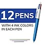 BIC 4-Color Retractable Ballpoint Pen, Medium Point, 1.0mm, Multicolor, Dozen (MM11-AST)~#|#~EDDCDD32-83C2-4621-AE47A39278493D12_sc7