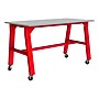 Learniture Ideate Series Rectangular Activity Table, 72" x 36", Laminate, North Sea/Red (LNT-NOR3006-RD-PK-SO)~#|#~EDDF9133-14EE-48DC-81AF7D4490BCA2A6_sc7