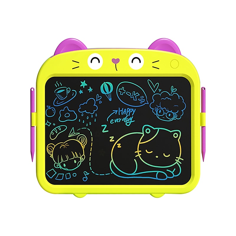 SaharaCase Kids Colorful 13.5" LCD Writing Tablet, Yellow/Purple (WPD5) image 1