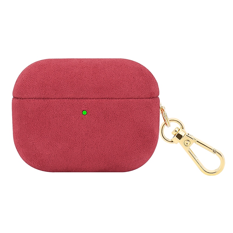 SaharaCase Indy Series Italian Suede Leather Case for Airpods Pro 3 (2025), Viper Red (HP00239) image 1