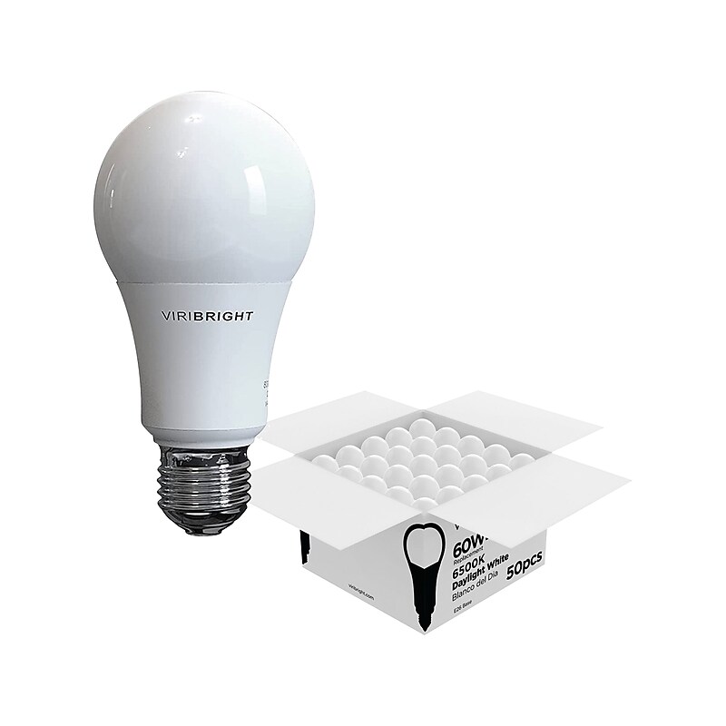 Viribright Pro 9-Watts Daylight LED General-Purpose Bulb, 50/Box (640340-50P) image 1