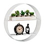 Mind Reader 2 Metal Circular Floating Shelves, 18" x 4" x 18", White (WALLCIR-WHT)~#|#~EDFA1F82-7020-4F9F-8D8ED339EC01859F_sc7