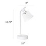 Simple Designs Sleek Essentials LED Desk Lamp, 15.75", White (LD1080-WHT)~#|#~EDFC8315-7F3C-4717-BFB1C83AFFE72CEC_sc7