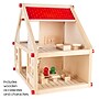 Hey! Play! Plywood Dollhouse, 15.0 x 11.5 x 15.8, Brown (80-YC60050A)~#|#~EE08C22F-CEE4-4917-83E035C0E6E468DF_sc7