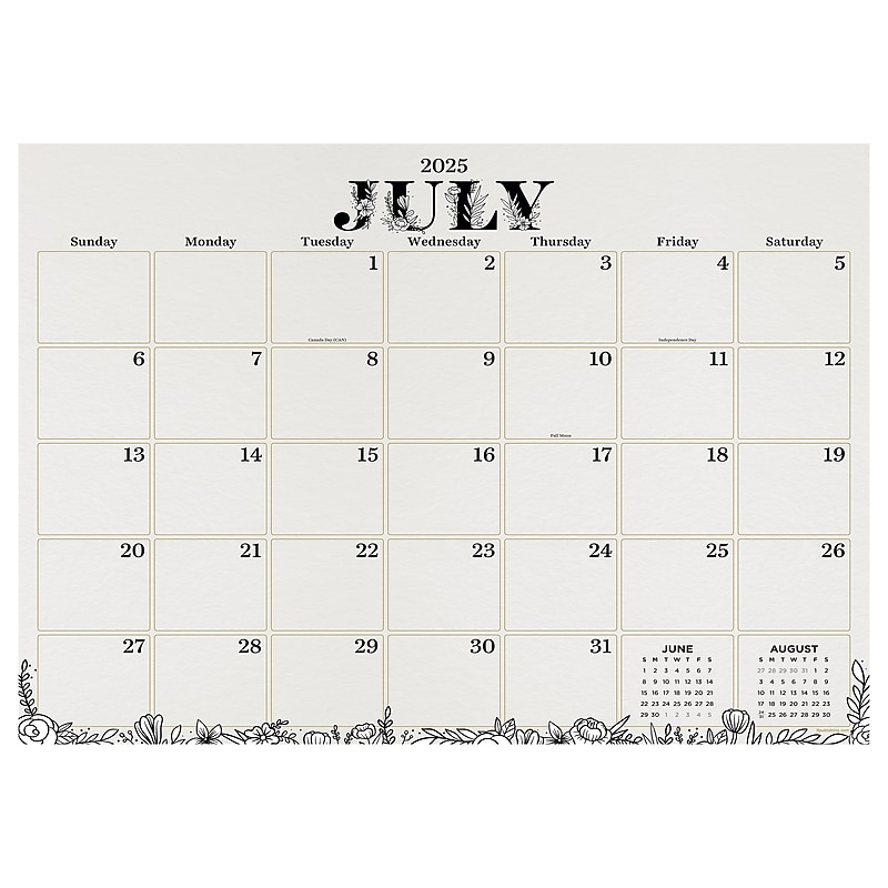2025-2026 TF Publishing Floral 17" x 12" Academic Monthly Desk Pad Calendar (AY26-8502) image 1