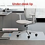 Staples Office Chair Mat, Clear Floor Mats with Lip, Flat-Pile Carpets, Extended Under-Desk Coverage, 53 x 45 Inch, Smooth Glide~#|#~EE0A0DF4-E5BD-4005-896CC6A091494D71_sc7