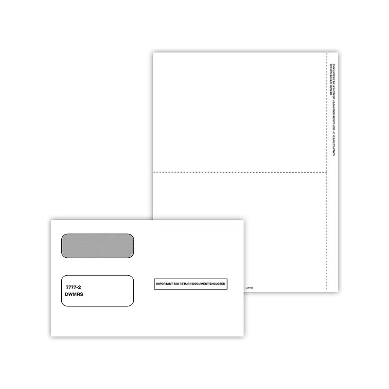 ComplyRight 2024 1099-MISC Tax Form Envelopes/Recipient Copy Only, 3-Part, 25/Pack (6112E25) image 1