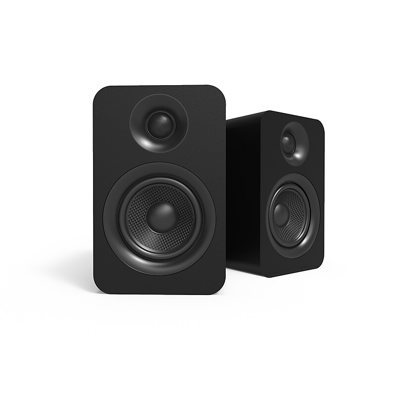 Kanto YU Passive 4" Speakers with 1" Silk Dome Tweeter and 4" Kevlar Woofer, Black, Pair (YU4P) image 1