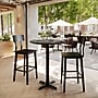 Flash Furniture TopGuard 31.25" Round Wood Dining Table with X-Base, Black Faux Marble/Black Base (STRD31BMAT2222B)~#|#~EE119B38-A1CF-452D-857EED27060F1E56_sc7