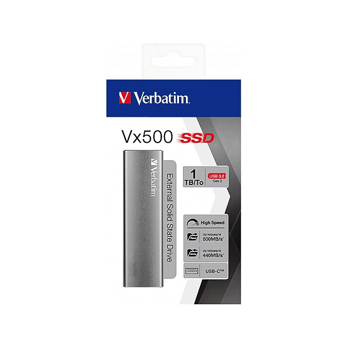 Verbatim Vx500 1TB USB 3.2 External Solid-State Drive (47444