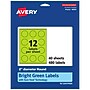 Avery Laser/Inkjet Multipurpose Circle Labels, 2" Dia., Bright Green, 480/Pack (94501)~#|#~EE198DBE-0EE1-4878-98D69B5DDC3EF6BA_sc7