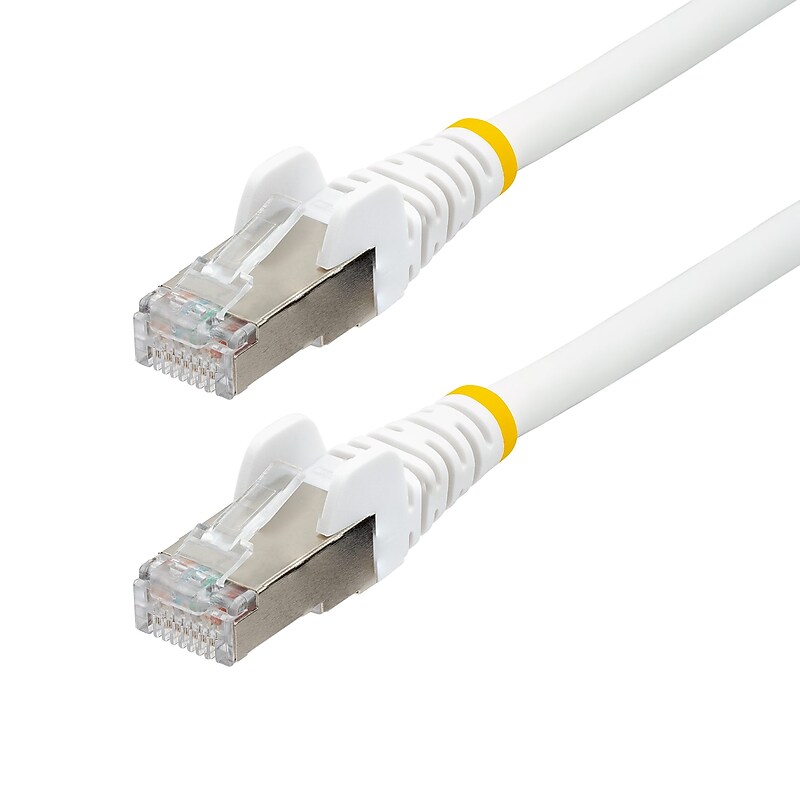 StarTech 75 ft. CAT-6a Ethernet Cable, 27AWG, White (NLWH-75F-CAT-6a-PATCH) image 1
