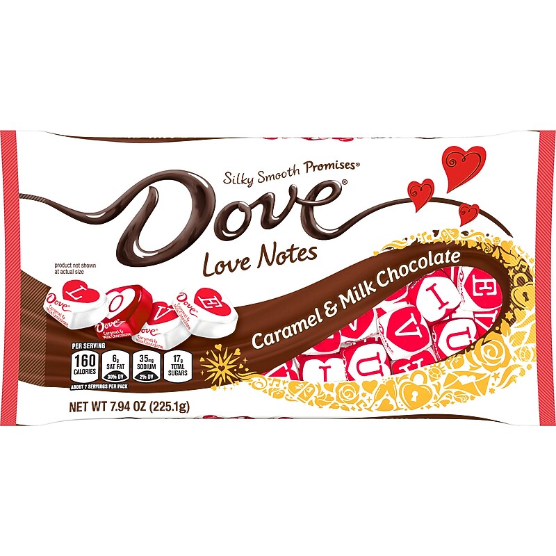 Dove Promises Love Notes Caramel & Milk Chocolate Pieces (458295) image 1