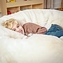Flash Furniture Duncan Polyester Large Refillable Bean Bag Chair, Furry White (DGBEANLGFURWH)~#|#~EE231571-3B58-458E-9D9DBFF9D6D79629_sc7