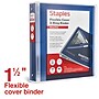 Staples Heavy Duty 1 1/2" 3-Ring Flexible Poly Binder, Blue (ST62616)~#|#~EE28595E-02C4-4875-B7668297BF97C3A3_sc7