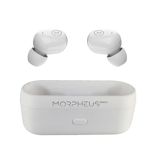 Morpheus 360 Spire Wireless Earbuds, Bluetooth, White (TW1500W) Staples