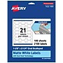 Avery TrueBlock Laser/Inkjet Decorative Edge Multipurpose Labels, 1-1/8" x 2-1/4", White, 2100/Box (94061)~#|#~EE356688-7D60-4590-A3D53679A22C5D01_sc7