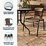 Flash Furniture Lila 28'' Round Table with 4 Rattan Stack Chairs, Dark Brown (TLH087RD037BN4)~#|#~EE389B8A-0985-49D8-B9C612575D0425EC_sc7