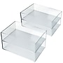 Azar Large Stackable Plastic Storage Bin, 2.5" x 8.62"x 6.5", Clear, 4/Pack (556735-4PK)~#|#~EE39903C-3E68-4A16-A810A59CB463395D_sc7